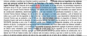 Declaración de la mayor Claudia Del Castillo, involucrada en el caso. l Foto: Iletrados Noticias,